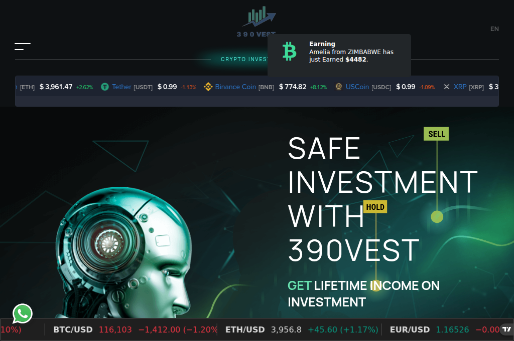 Screenshot of 390vest.com