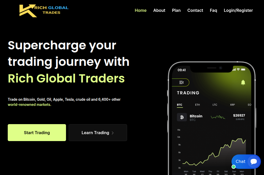 Screenshot of richglobaltraders.com