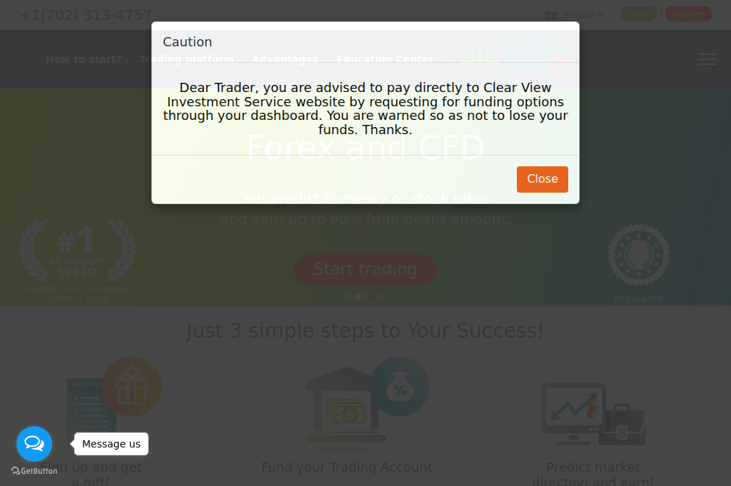 Screenshot of clearviewinvestmentservice.com