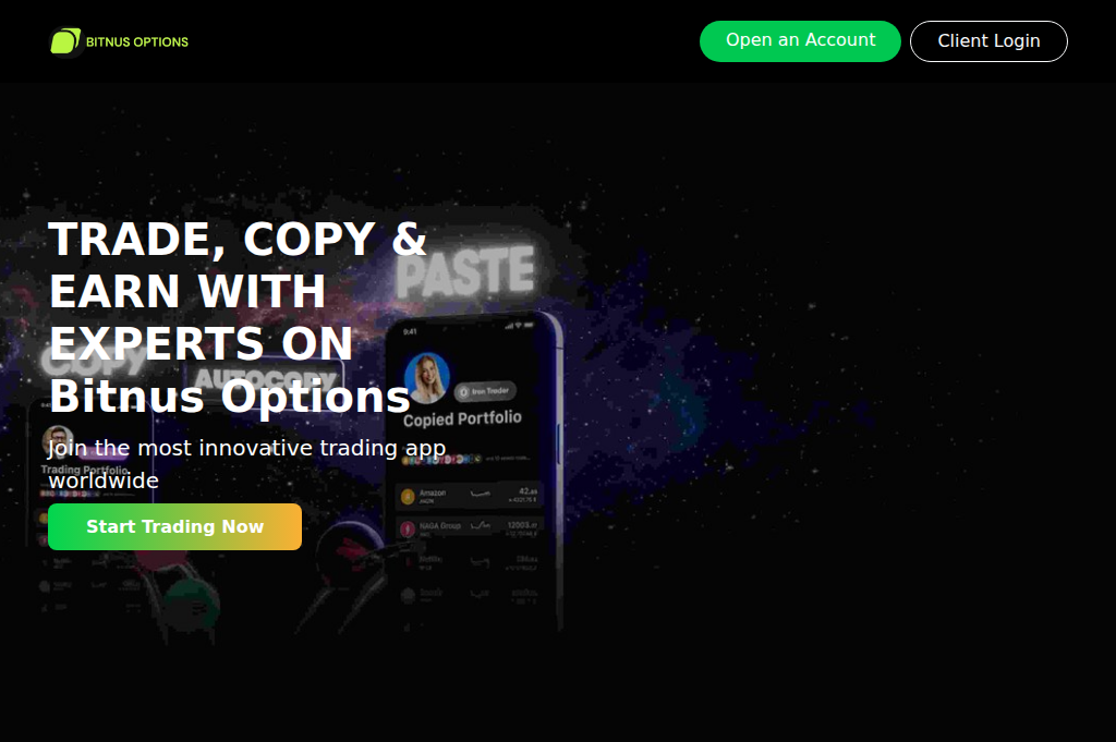 Screenshot of bitnusoptionscapitalsco.cc