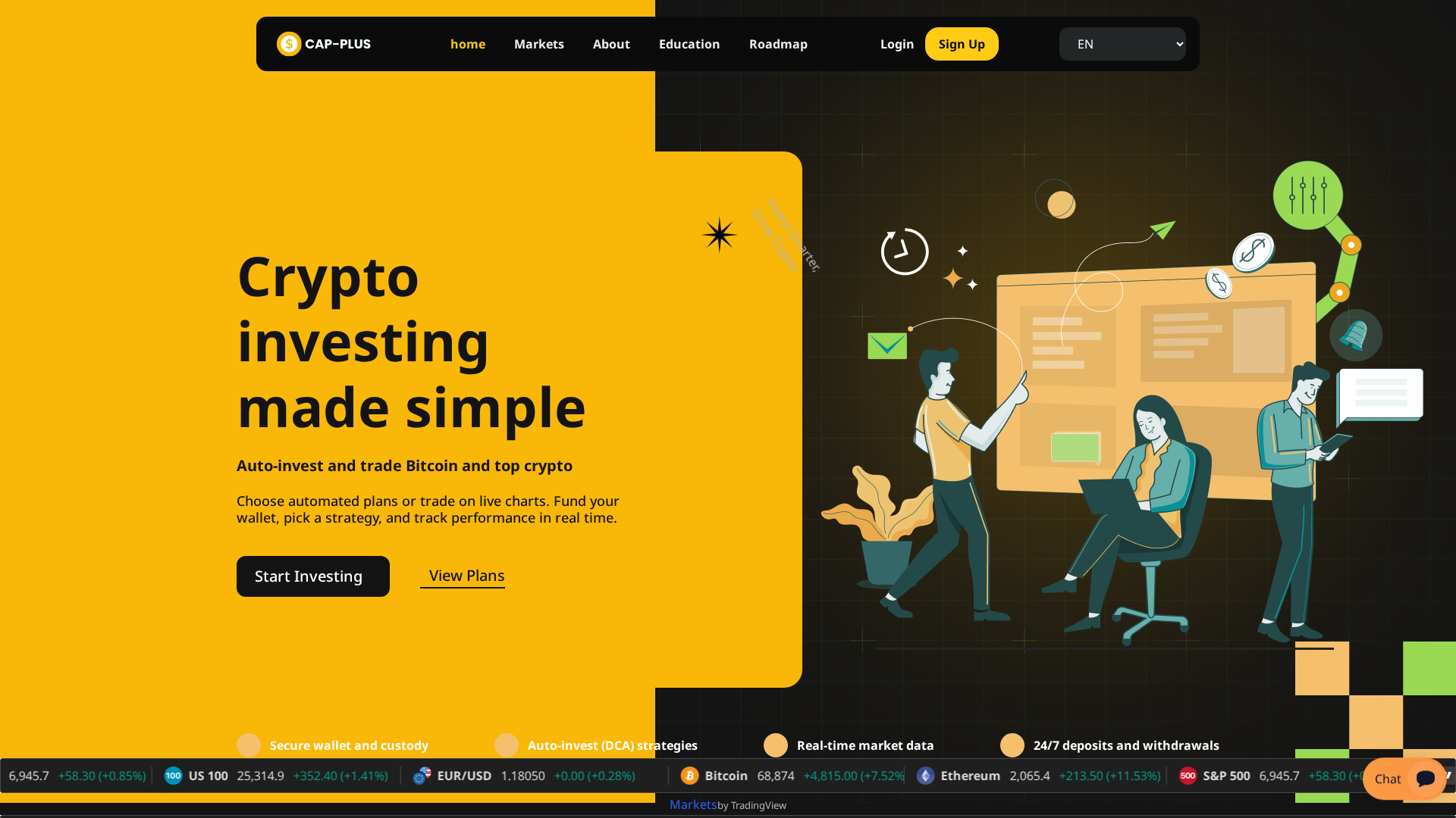 Screenshot of cap-plus.com