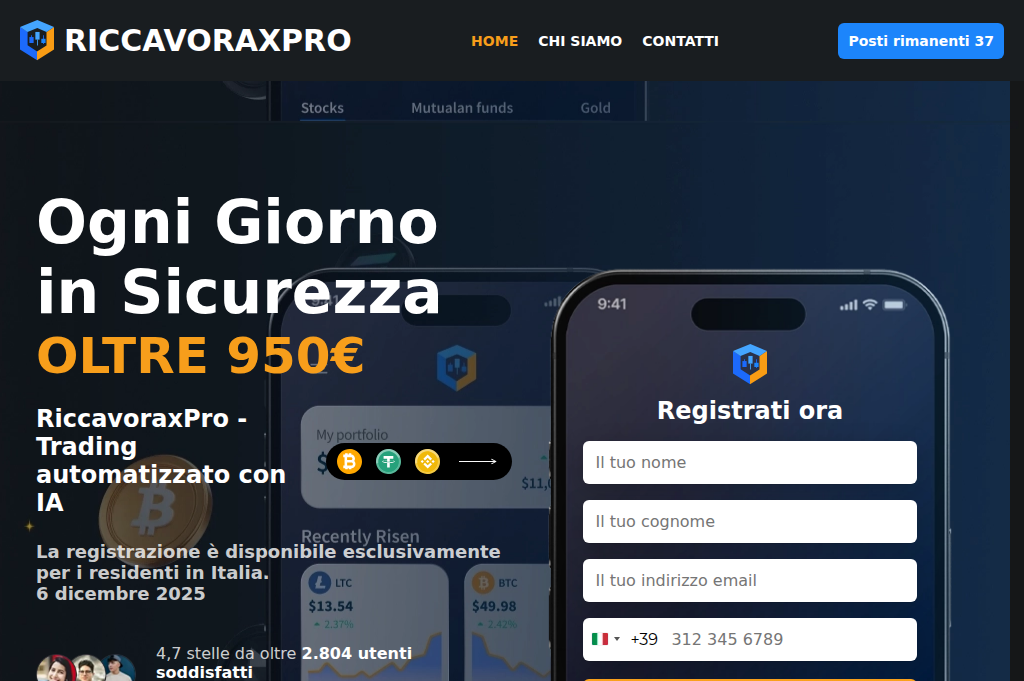 Screenshot of riccavoraxpro.org