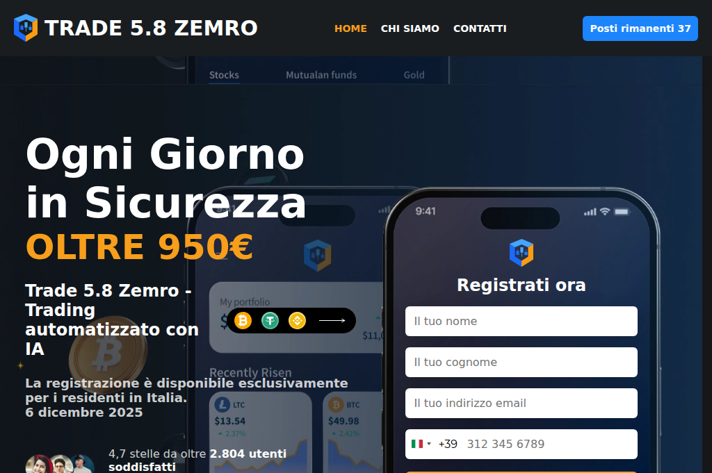 Screenshot of trade58-zemro.com