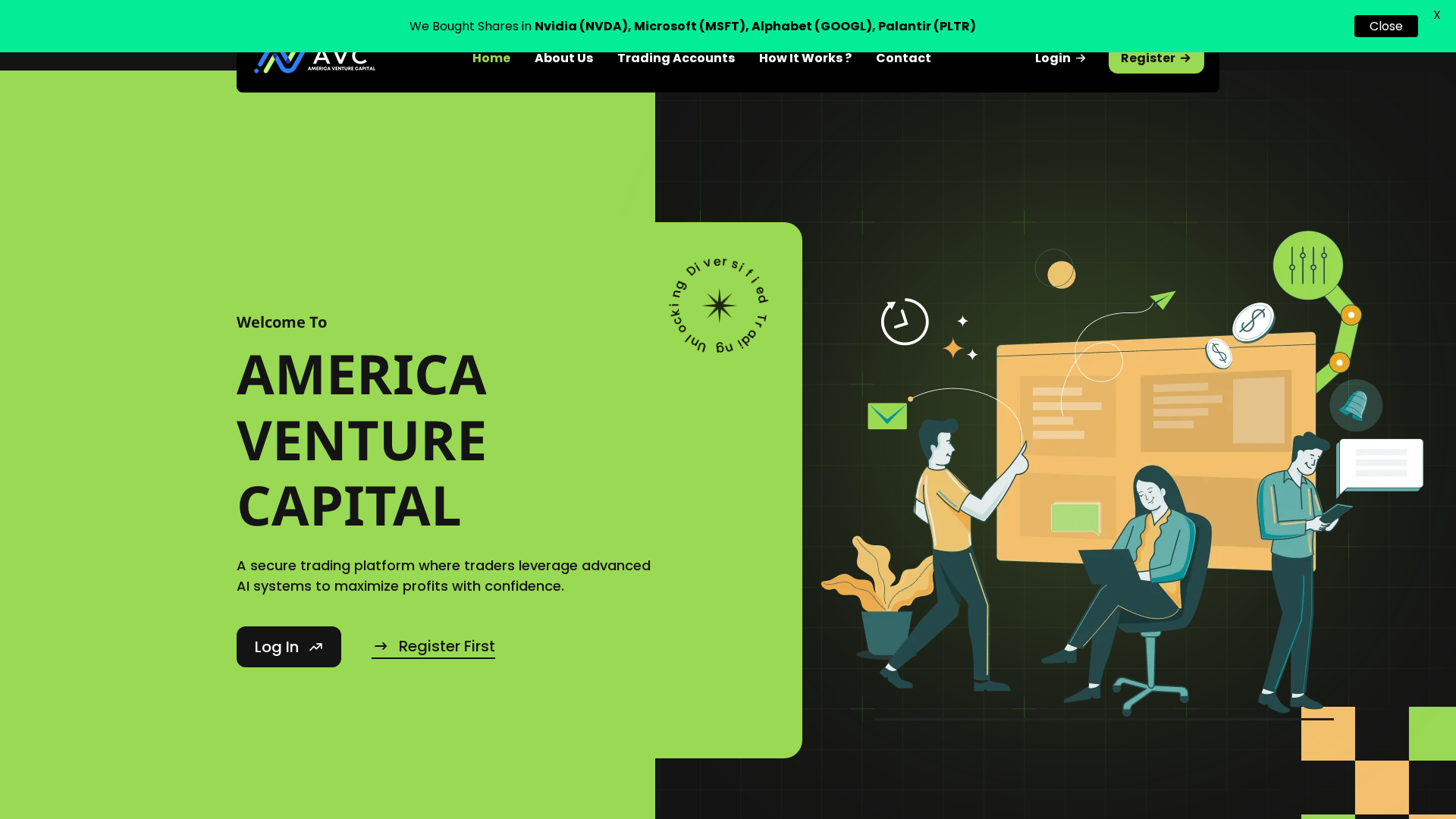 Screenshot of americaventurecapital.com
