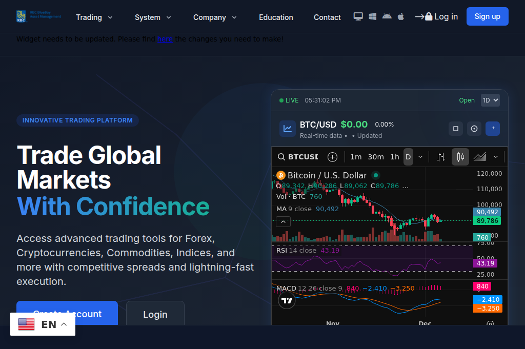 Screenshot of bluebayasset.com