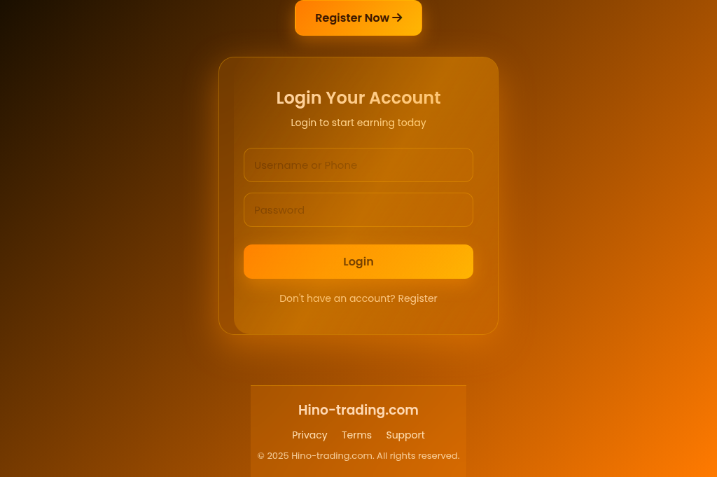 Screenshot of hino-trading.com