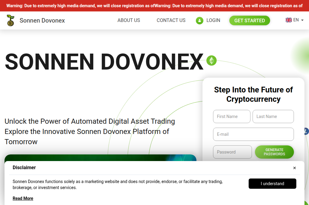 Screenshot of sonnen-dovonextech.com