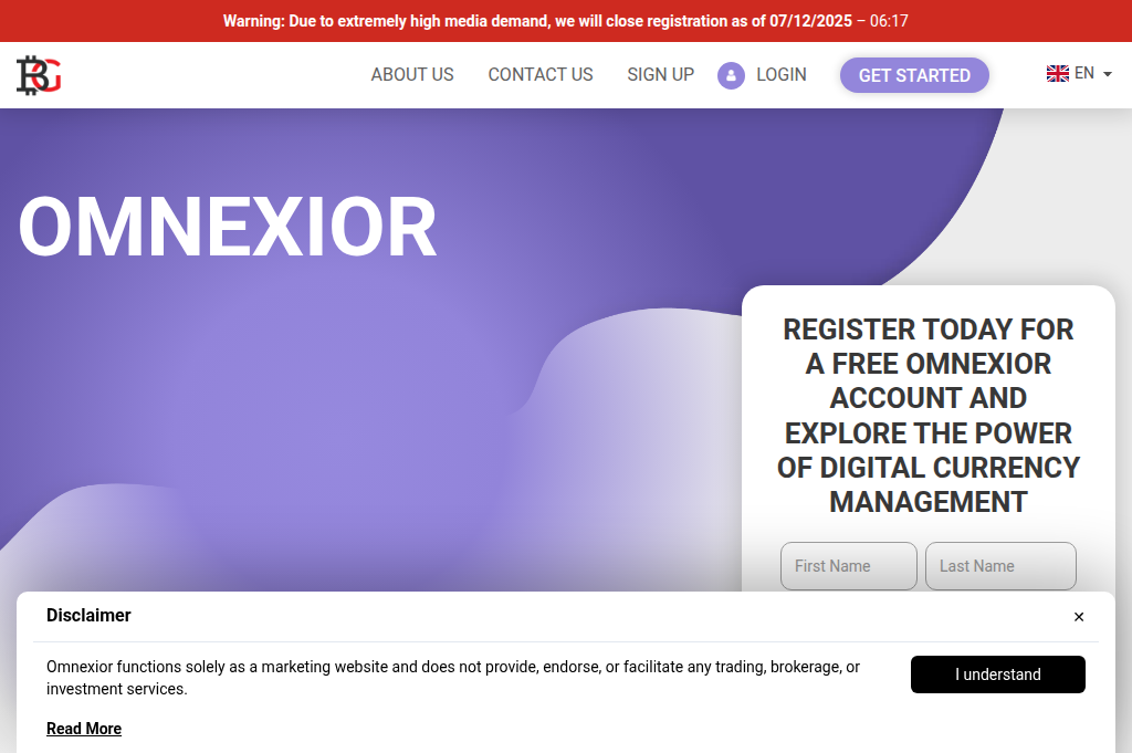 Screenshot of omnexior-pro.com