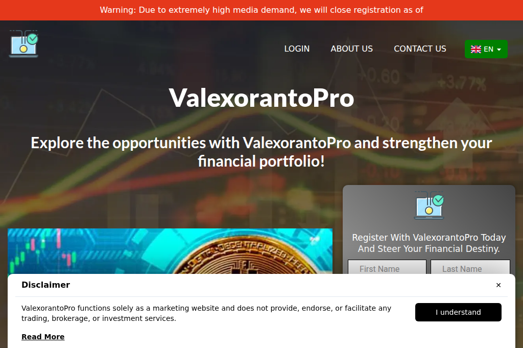 Screenshot of valexorantopro-software.com