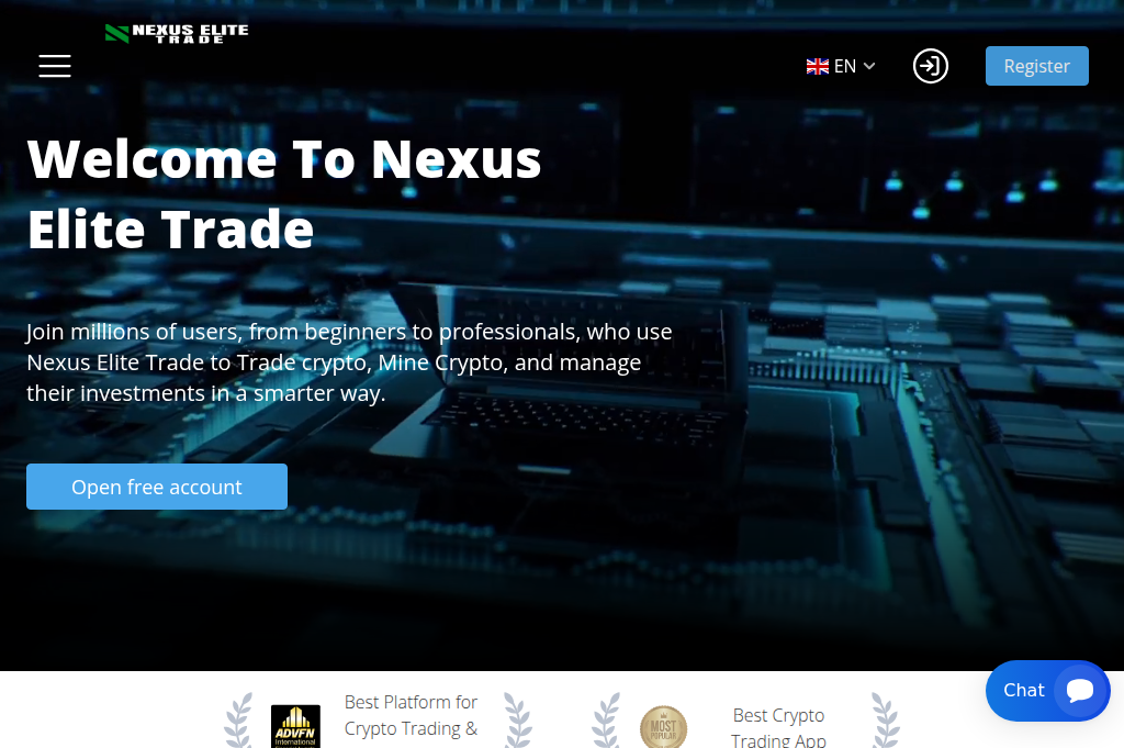 Screenshot of nexuselitetrade.com