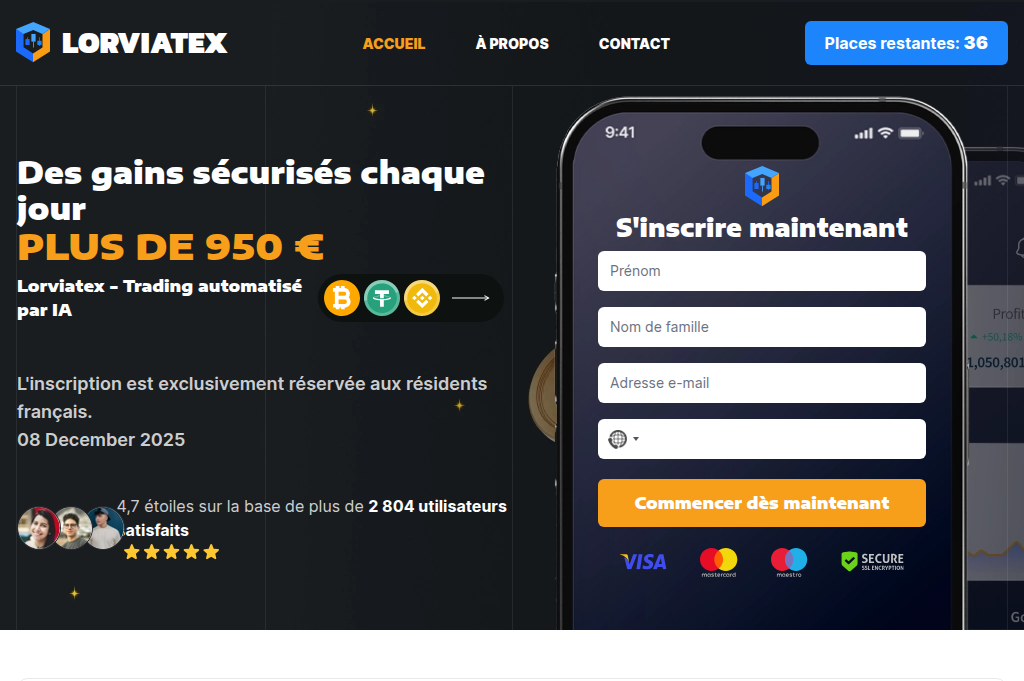 Screenshot of lorviatexinvest.com