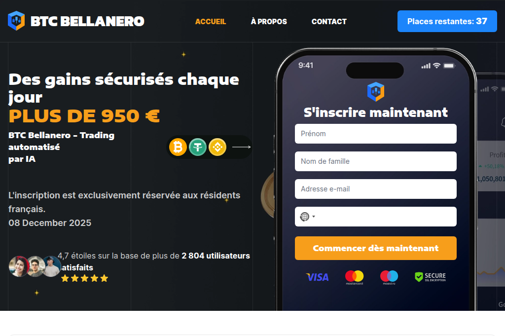 Screenshot of btcbellaneroinvest.com