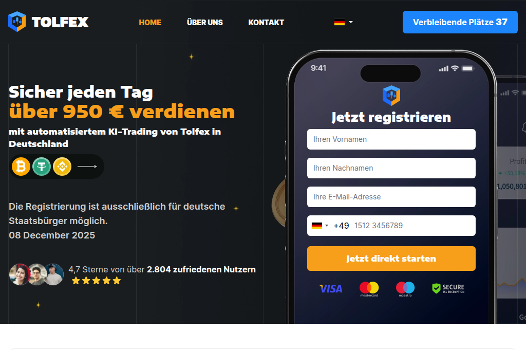 Screenshot of tolfex-investment.com