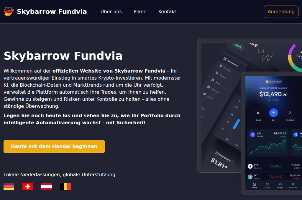 Screenshot of skybarrowfundvia.de