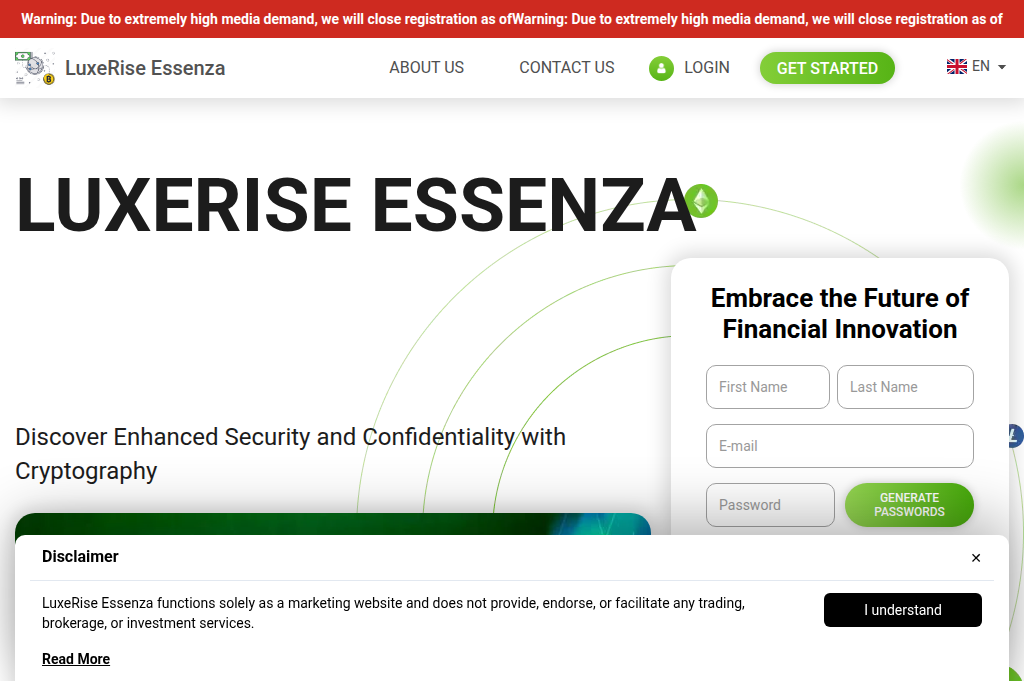 Screenshot of luxeriseessenza-soft.com