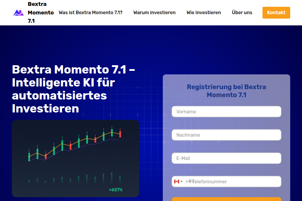Screenshot of bextramomento.de