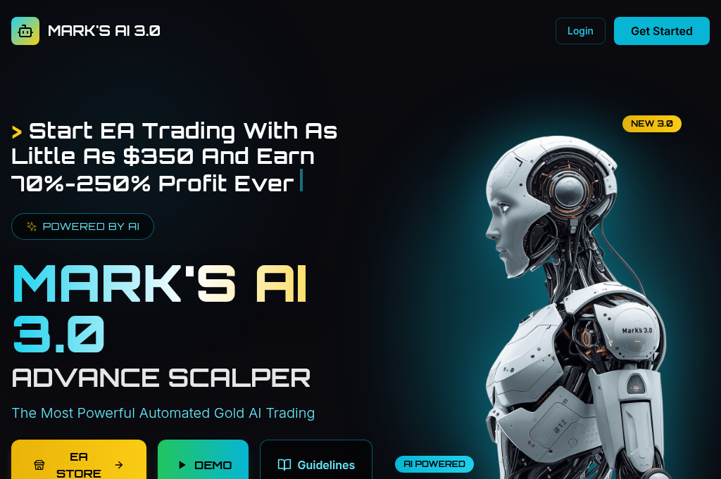 Screenshot of markstrades.com