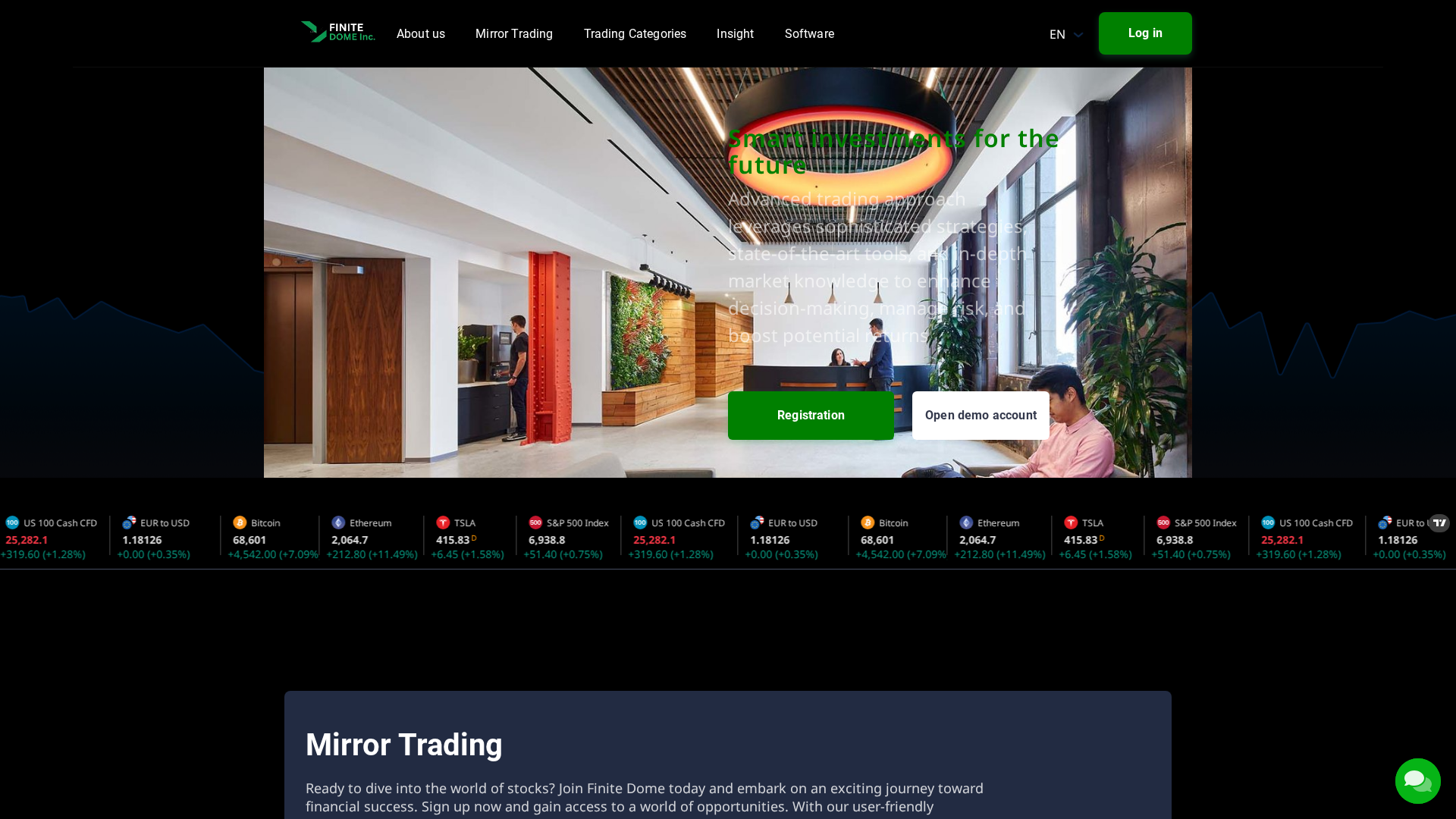 Screenshot of finitedomes.com