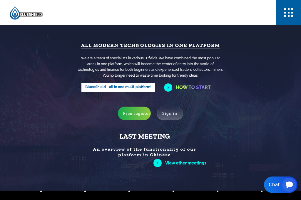 Screenshot of blueeshied.com