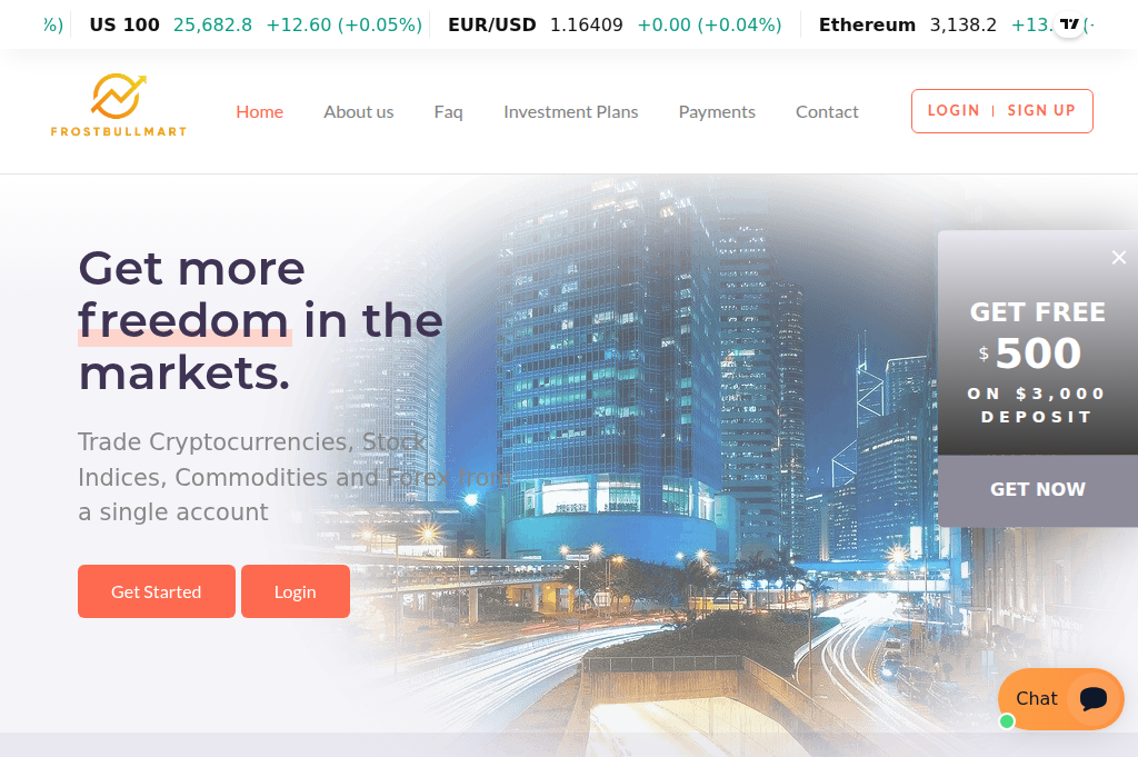 Screenshot of frostbullmart.com