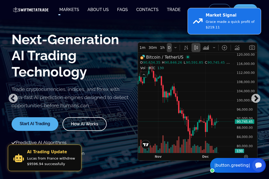 Screenshot of swiftmetatrd.com