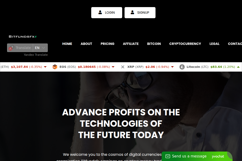 Screenshot of bitfundsfx.net
