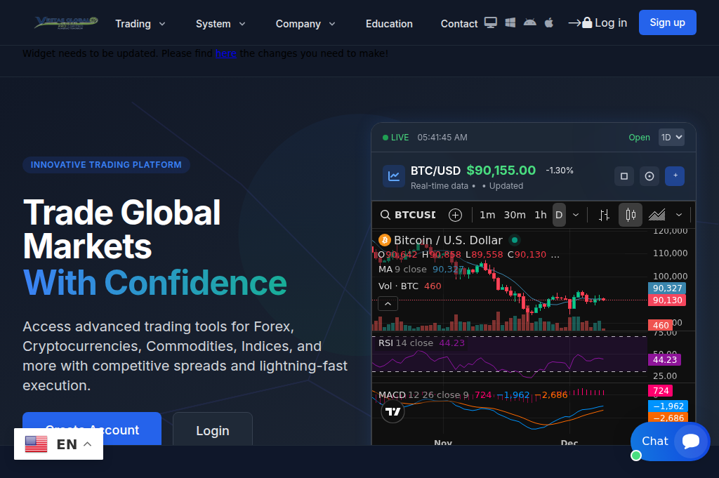 Screenshot of vestasglobalpro.com