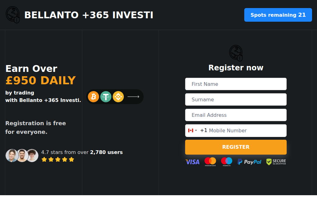 Screenshot of bellanto-investi.com