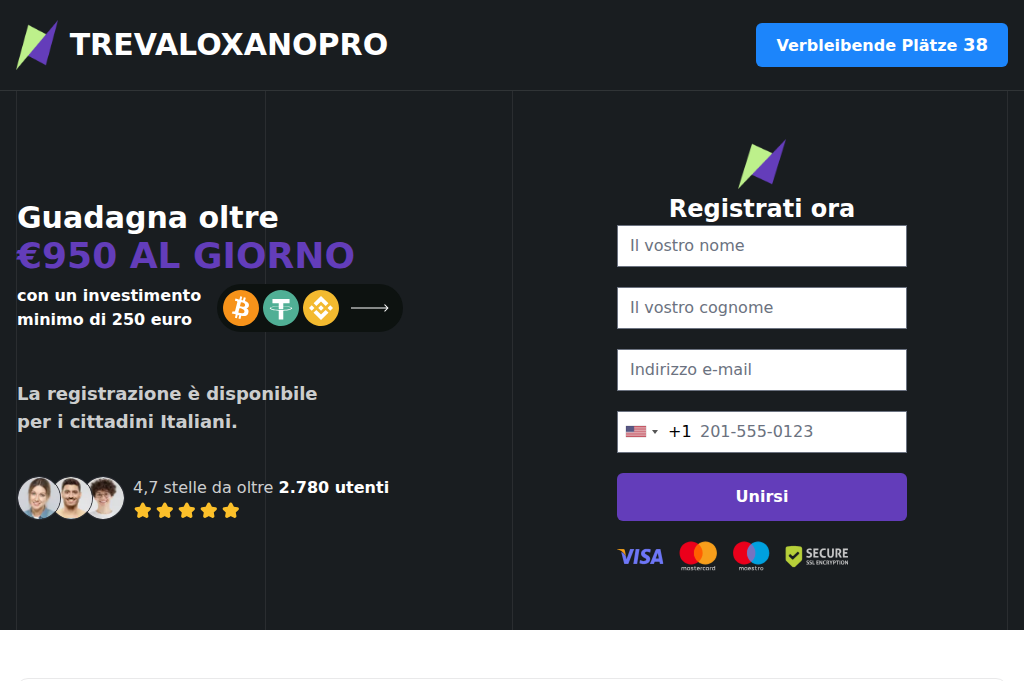 Screenshot of trevaloxanopro.com