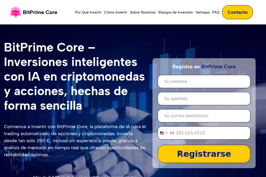 Screenshot of bitprime-core.com