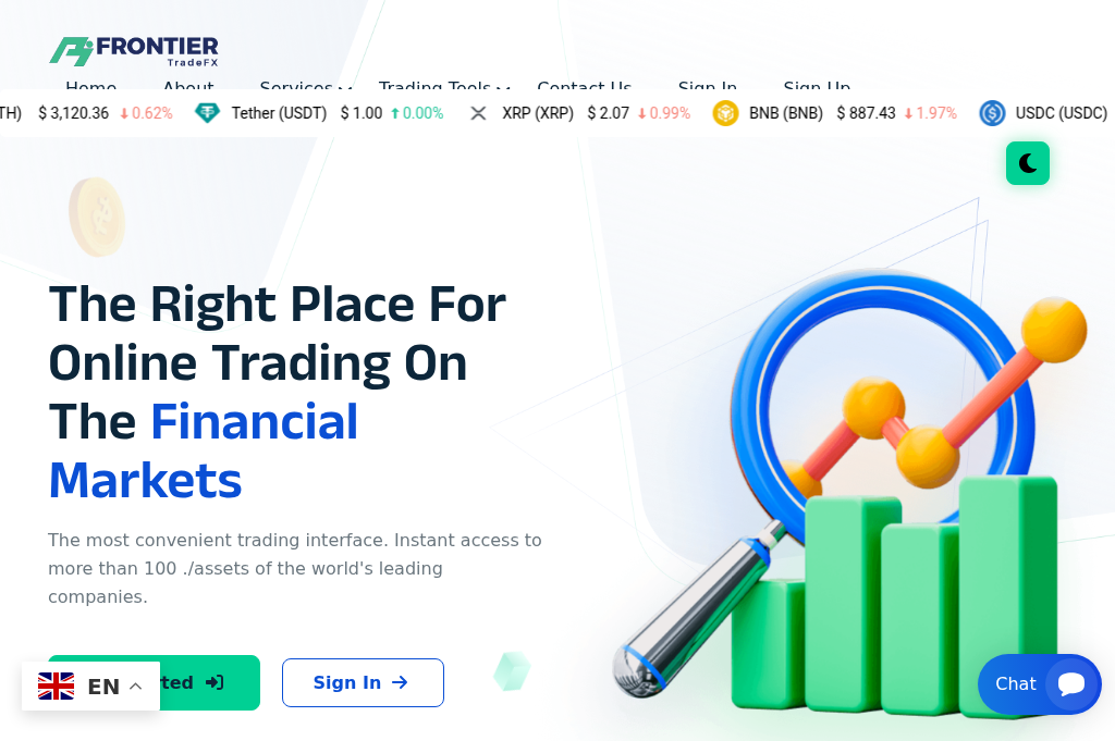 Screenshot of vortextradeopts.com