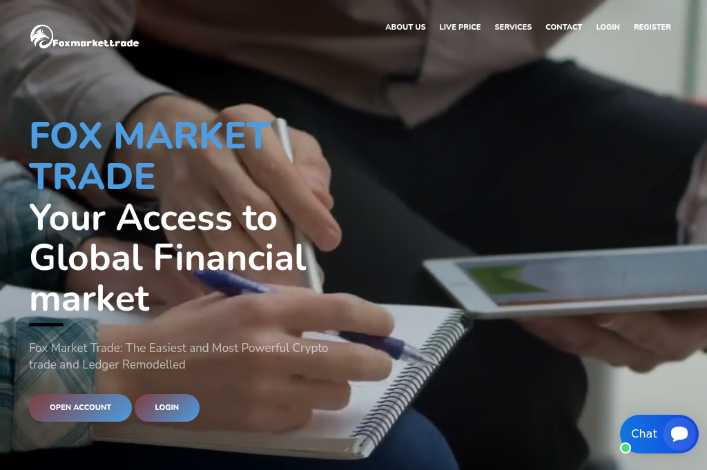 Screenshot of foxmarkettrade.com