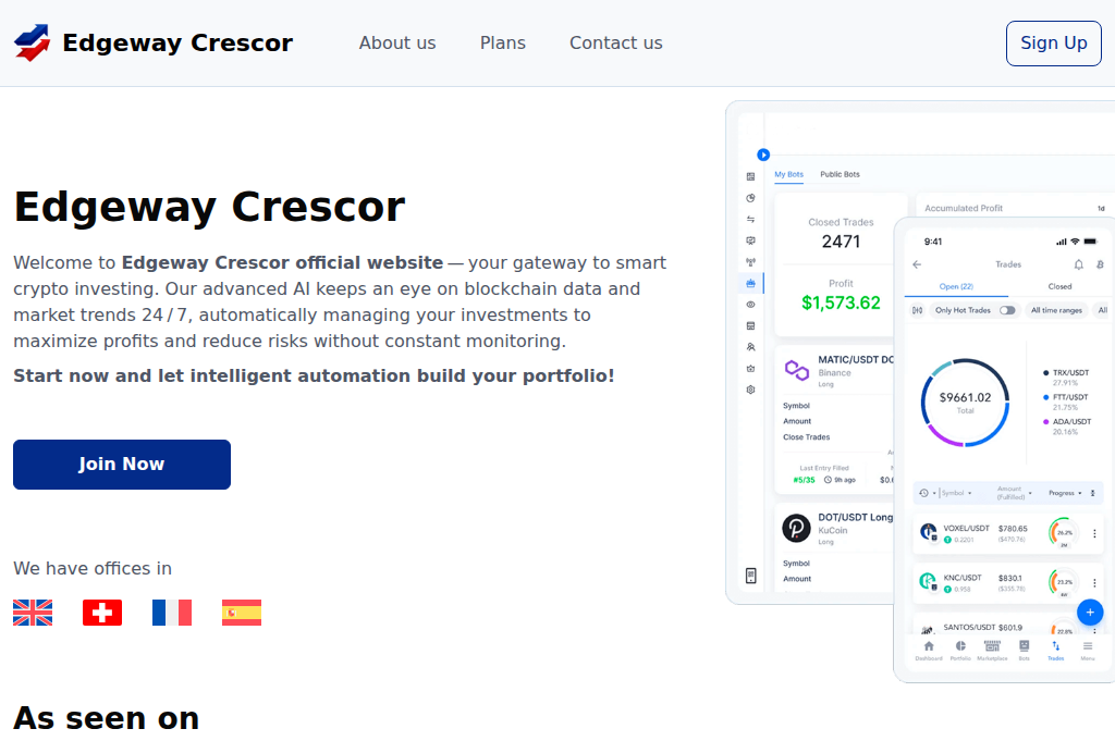 Screenshot of edgewaycrescor.com