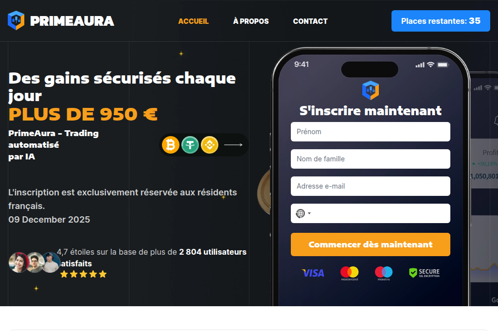 Screenshot of primeaurainvest.com