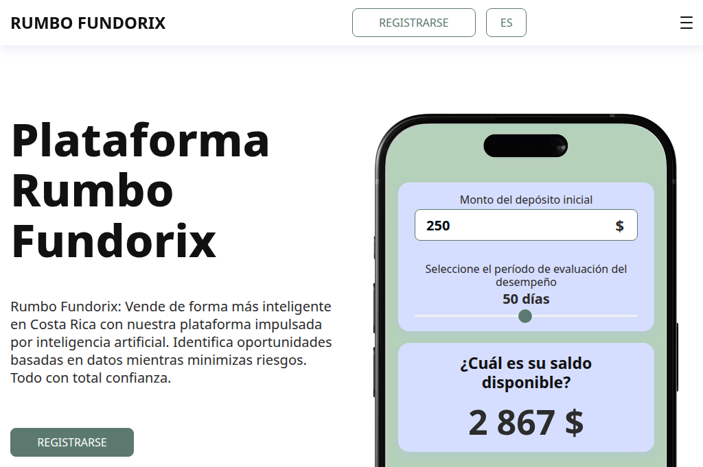 Screenshot of rumbo-fundorix.com