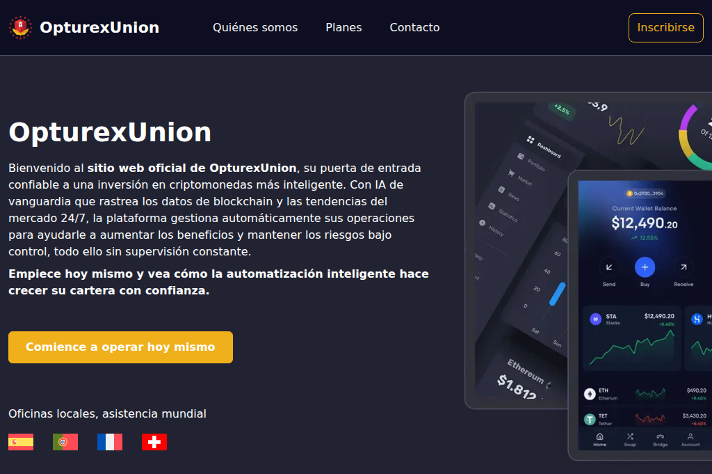 Screenshot of opturexunion.es