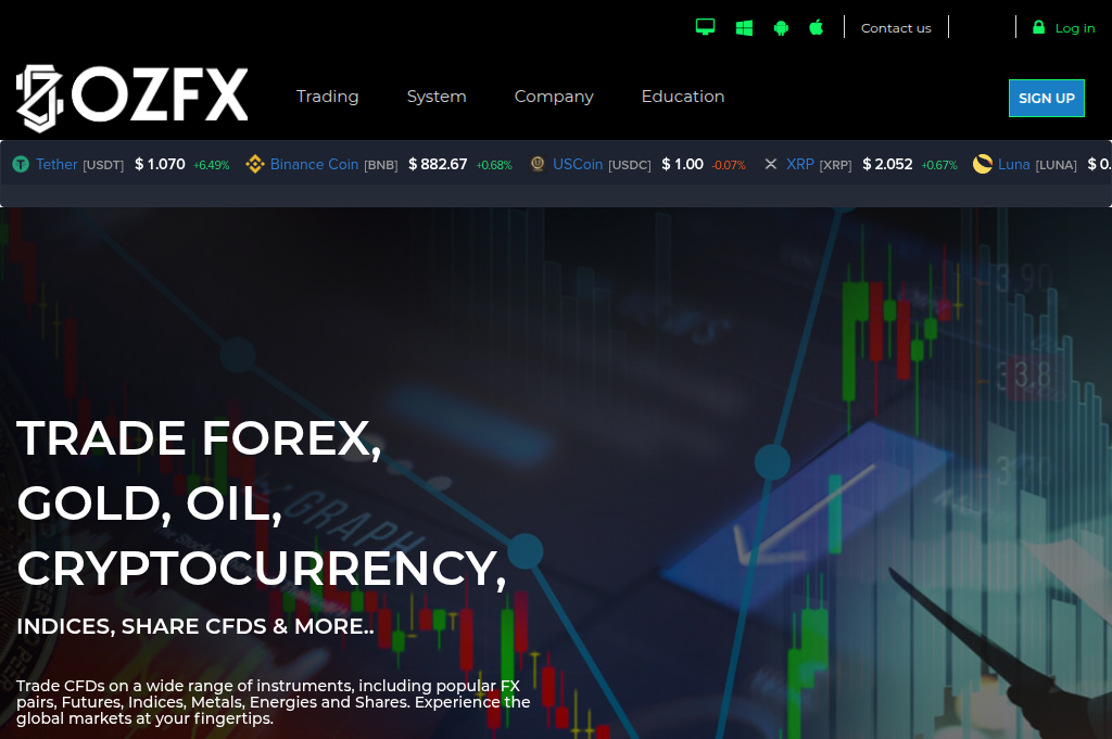Screenshot of ozfx.online