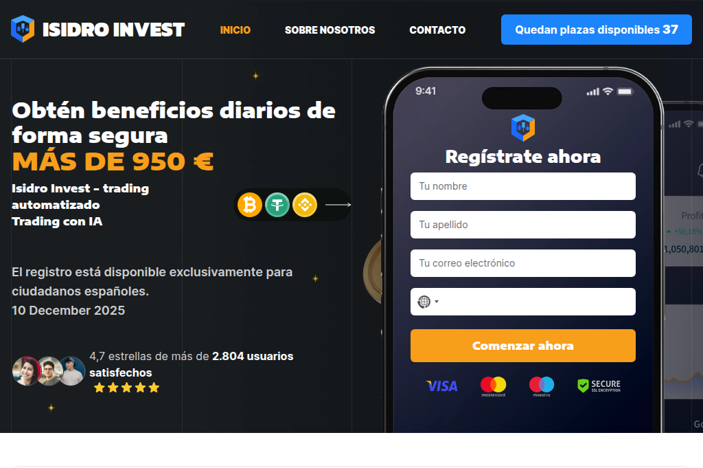 Screenshot of isidroinvest.net