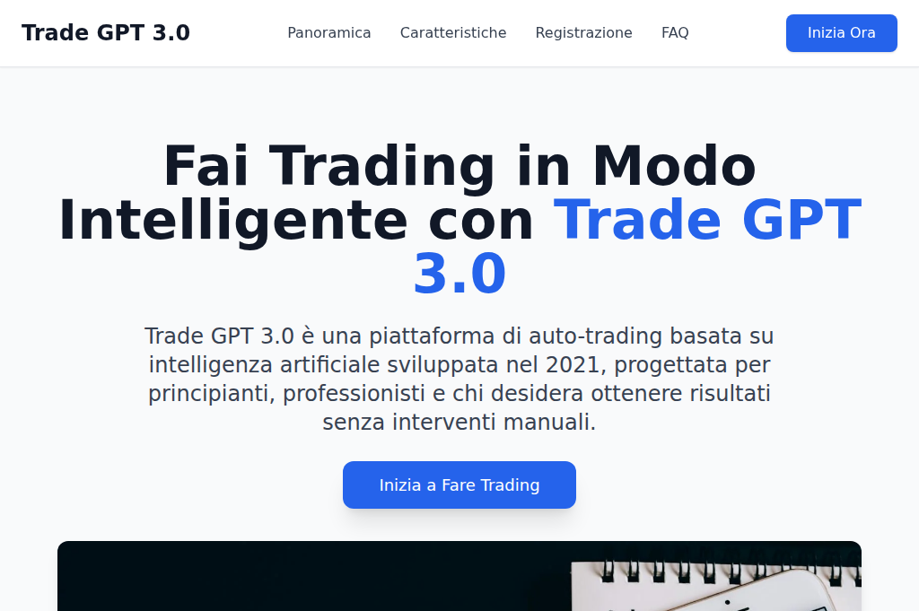 Screenshot of tradegpt30.it