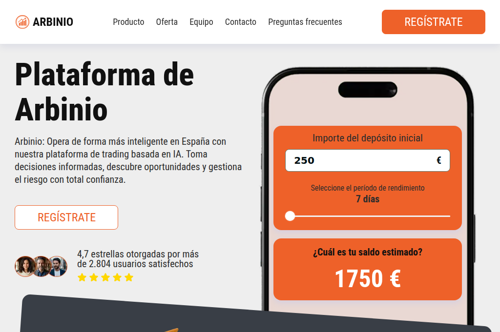 Screenshot of arbinioinvest.net