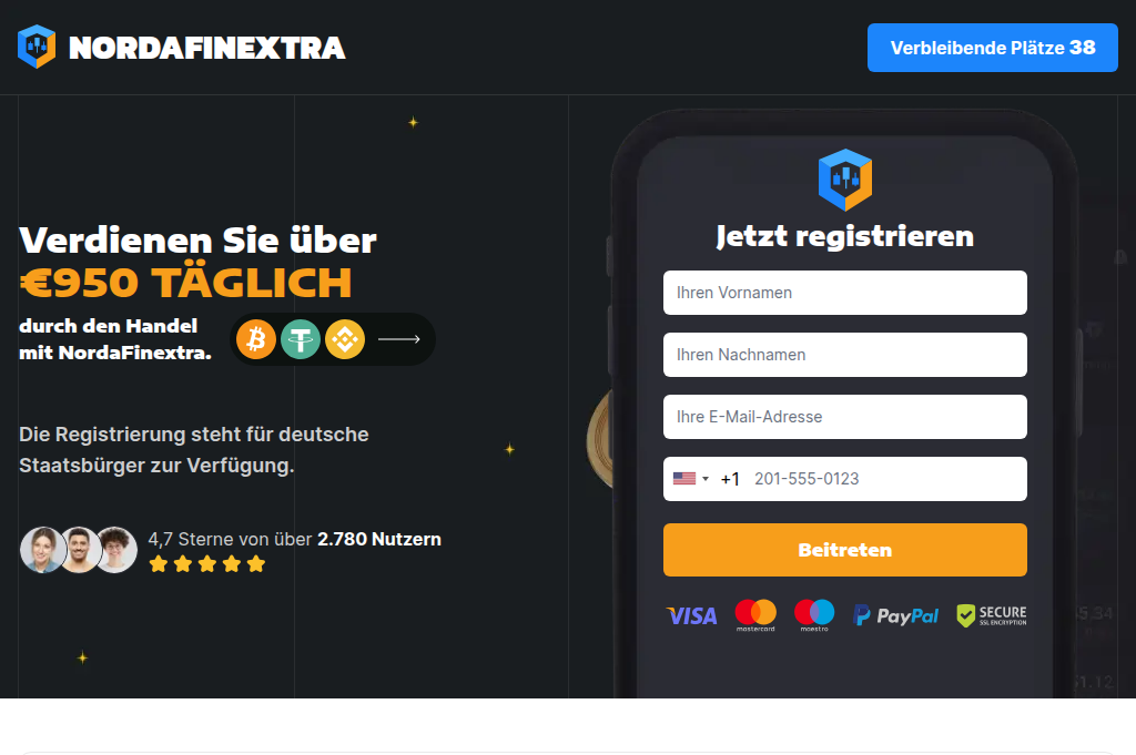 Screenshot of nordafinextra.at