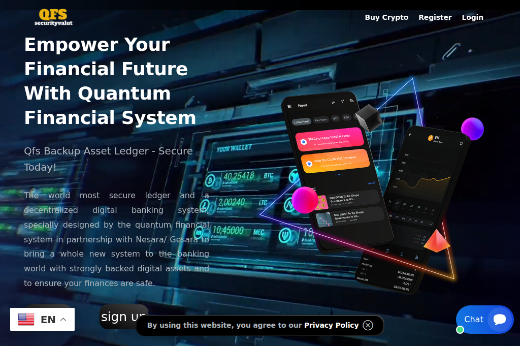 Screenshot of qfssecurityvalutsystem.com
