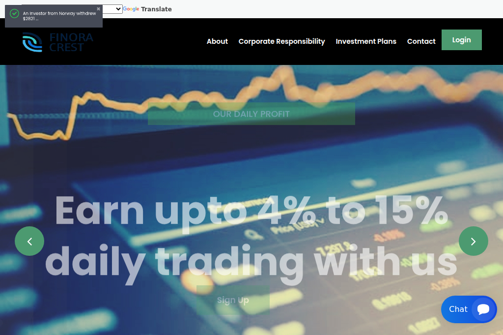 Screenshot of finoracrest.com