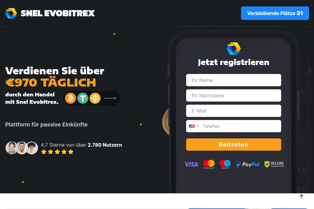 Screenshot of snelevobitrex.de