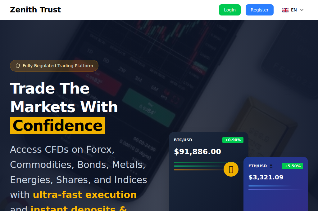 Screenshot of zenithtrusts.net