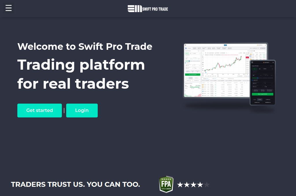Screenshot of swiftprotrade.com