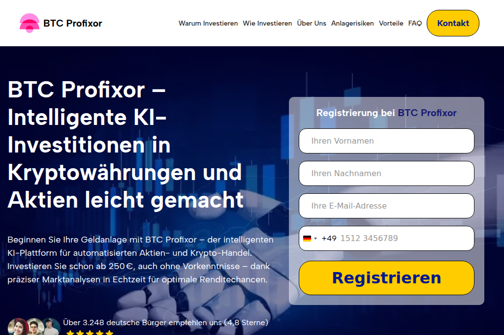 Screenshot of btc-profixor.de