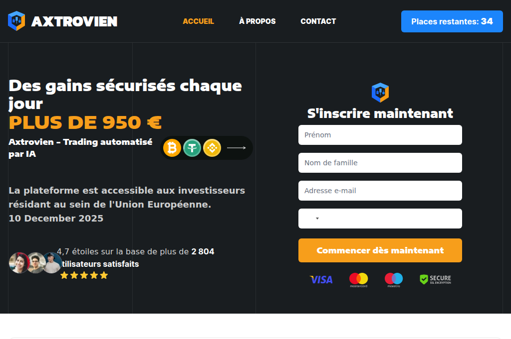 Screenshot of axtrovieninvest.com