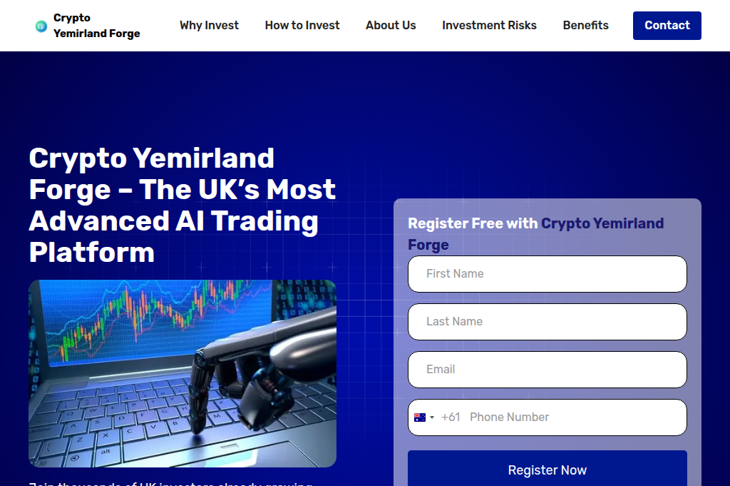 Screenshot of cryptoyemirlandforge.com