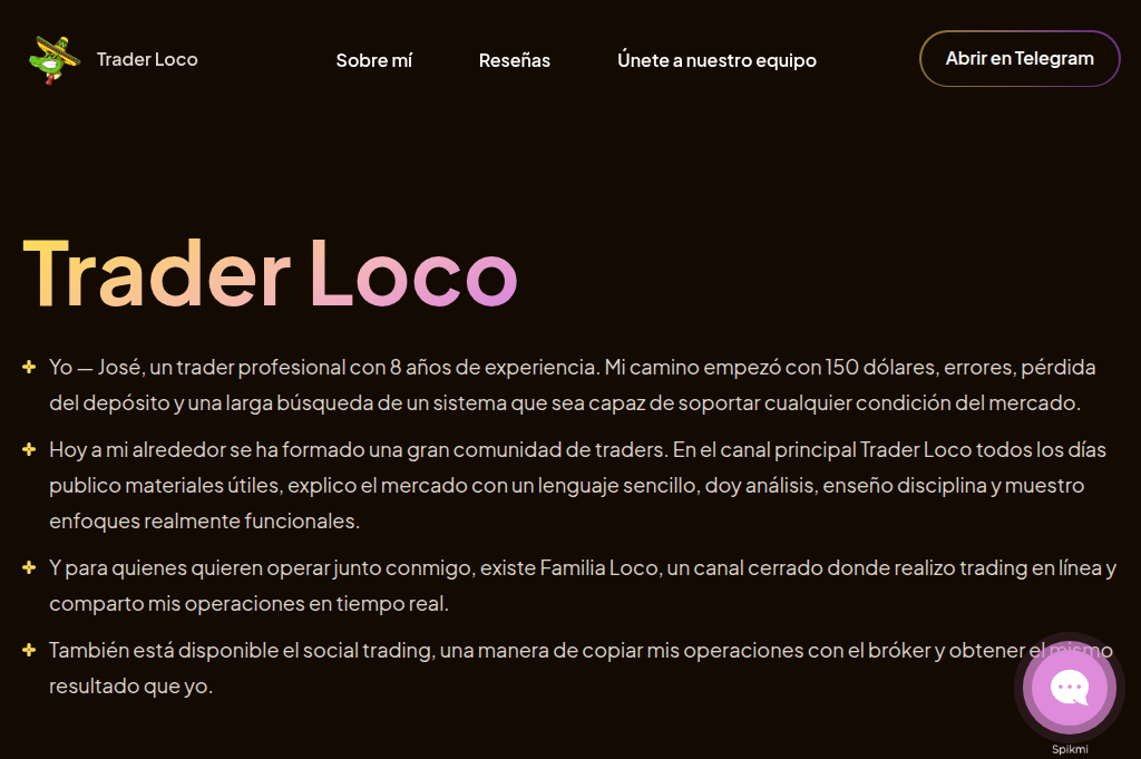 Screenshot of traderloco.site